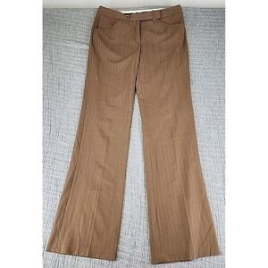Max Studio Womens Pants Brown Size 4 Dress Mocha Mid Rise Polyester Blend NWT